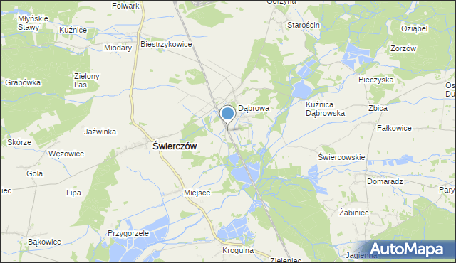 mapa Dąbrowa Namysłowska, Dąbrowa Namysłowska na mapie Targeo